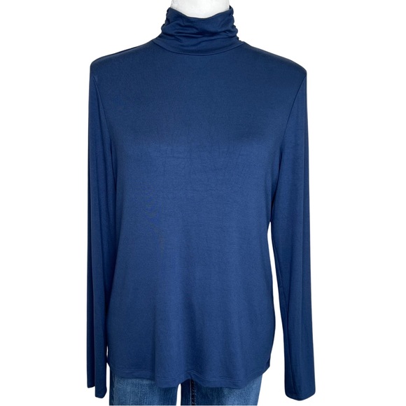 Chico's Tops - Chico’s Felicia Turtleneck Long Sleeve Blue 8 Medium M 570153580